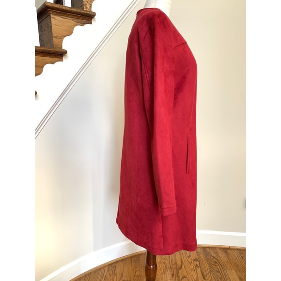 MatNew York faux suede red short coat, NWT, XS - Picture 7 of 12